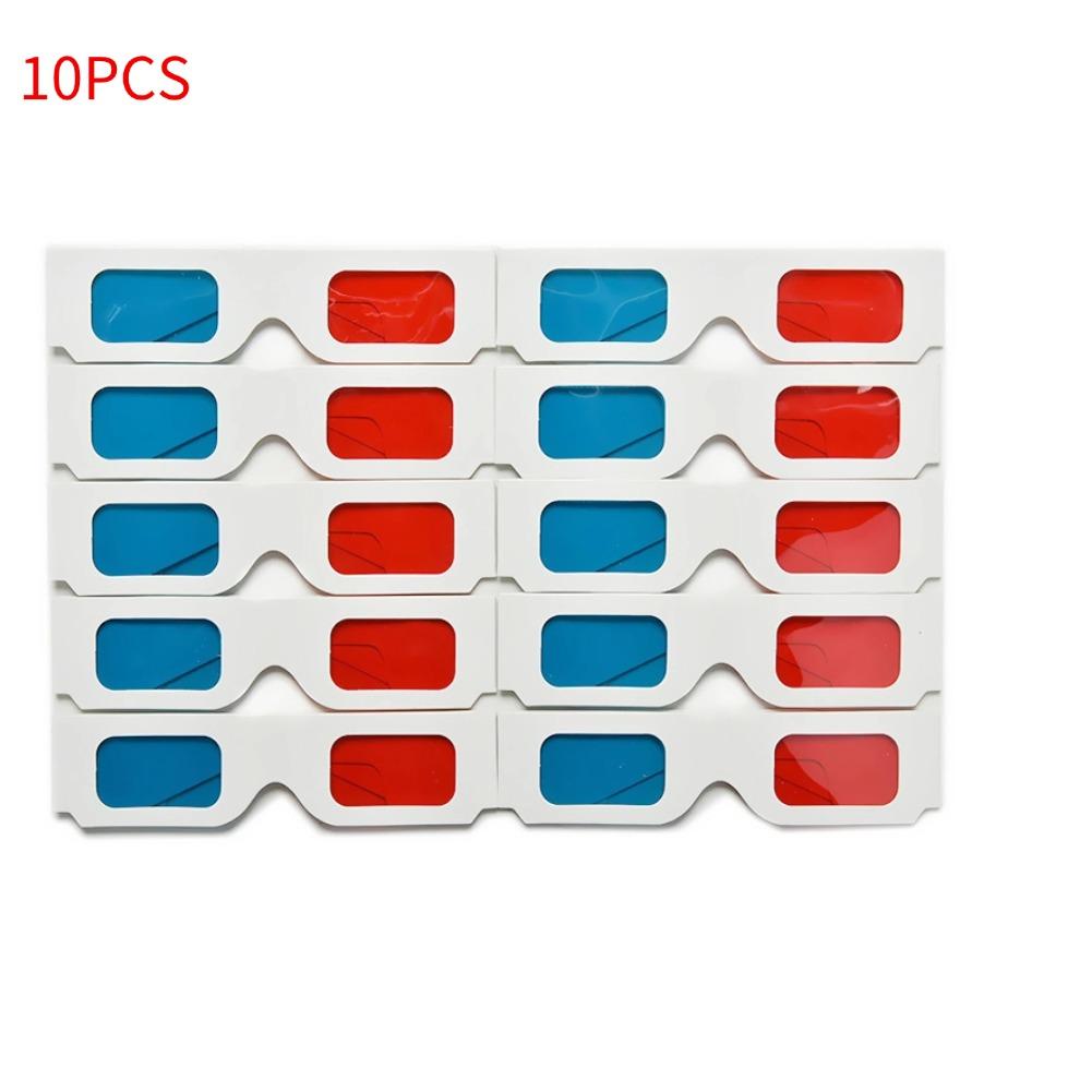 Red Blue 3D Glasses Cardboard Paper Glasses For Dimensional Anaglyph TV Movie DVD Game Various Viewing Demand 3D Movie Glasses