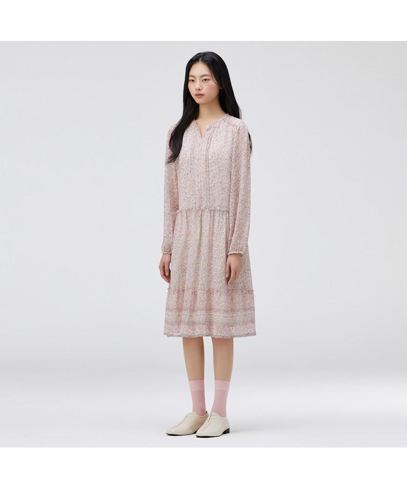 THURSDAY ISLAND Flower Border Midi Dress_T262Mop139W