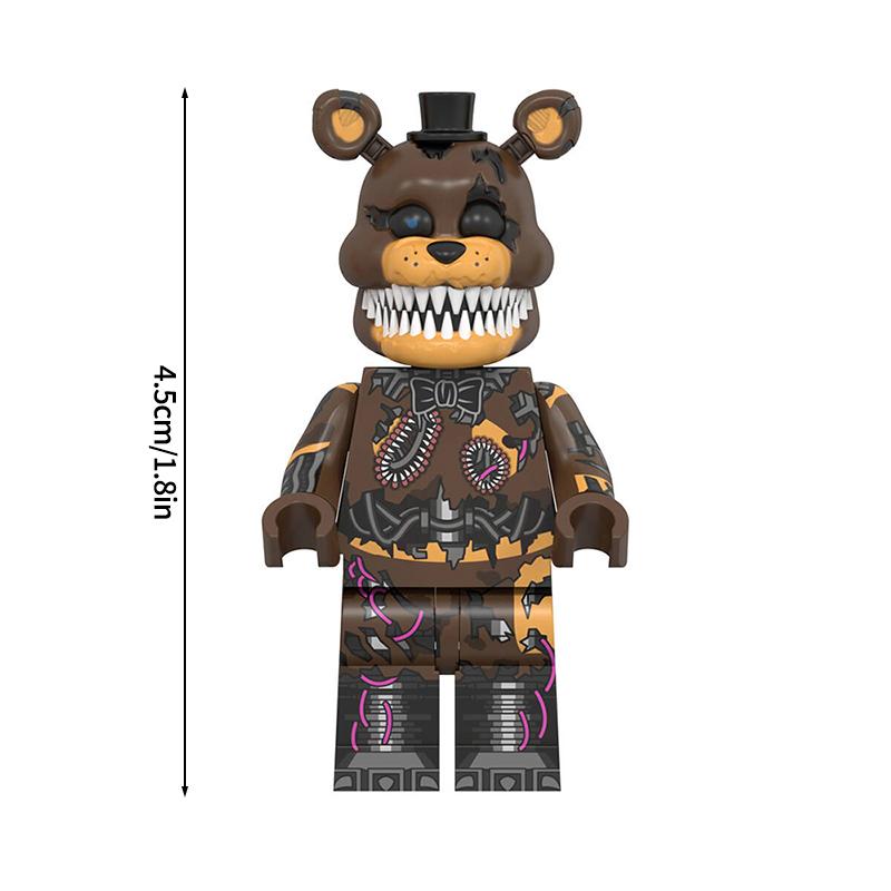 Entzückendes Freddy Bonnie Mini-Blöcke Ornament Heißes Spiel Figur Cartoon Montagebausteine Spielzeug Partygeschenke Kindergeschenke