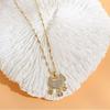 Fashion Sweet OL Cubic Zirconia Longevity Lock Women's Necklace