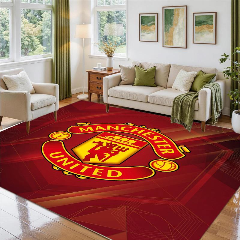 Kober s designem Manchester United z křišťálového sametu Měkká dekorativní podložka do ložnice a předsíně