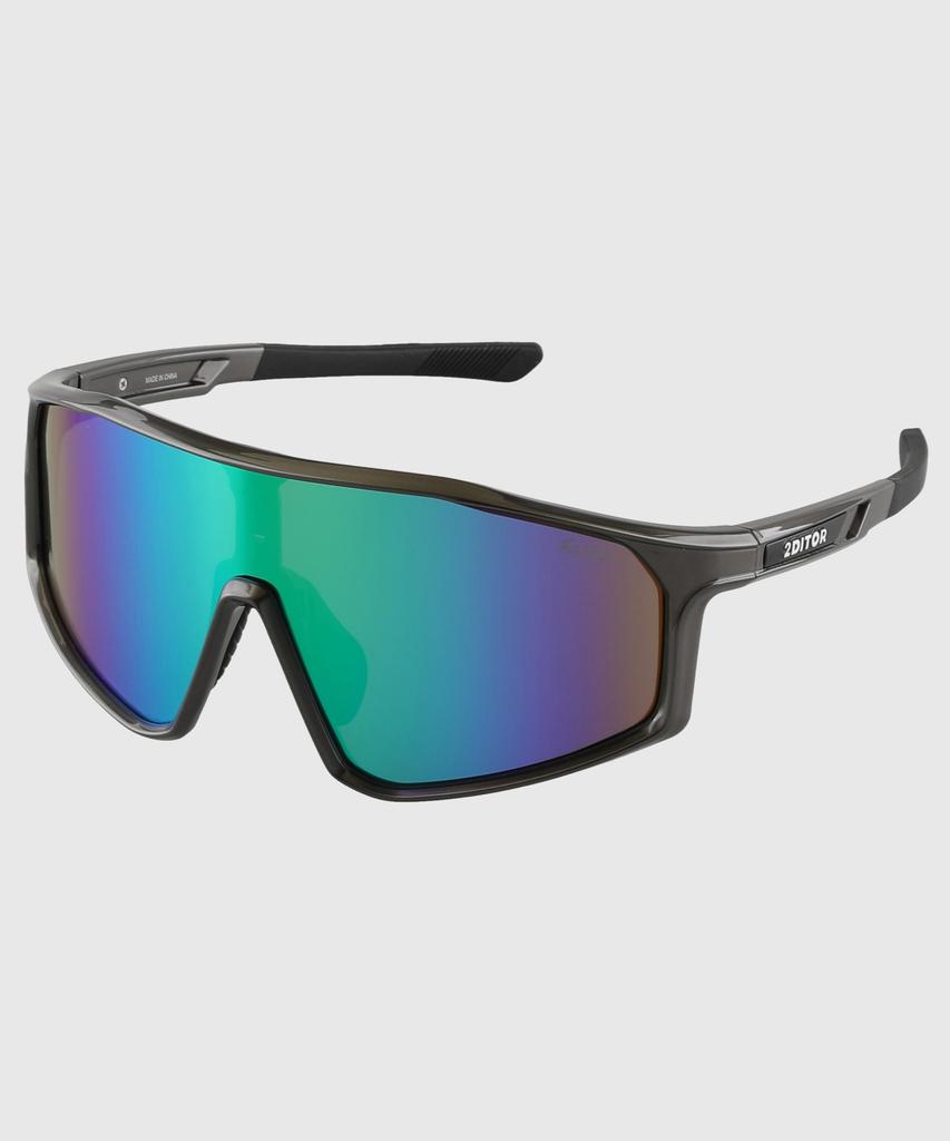 Tuditeo Sports Running Goggles Iter Sunglasses C4 Green/Frame Gray