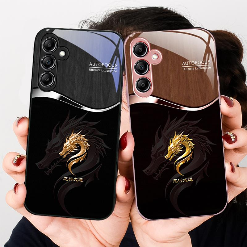 Verlauf Goldener Drache Für Samsung A20 30 22 23 24 25 26 31 32 A33 34 35 42 50 51 52 53 54 55 56 70 71 72 73 Glas Handyhülle