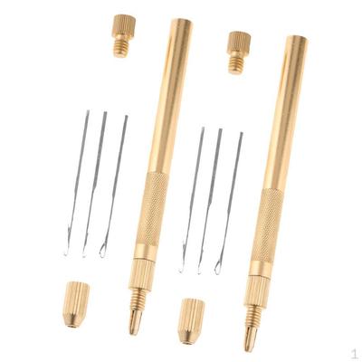 Professional Aluminum Crochet Hook Needle Kit For Beads Dreadlock Wig Hair Extensions Lace