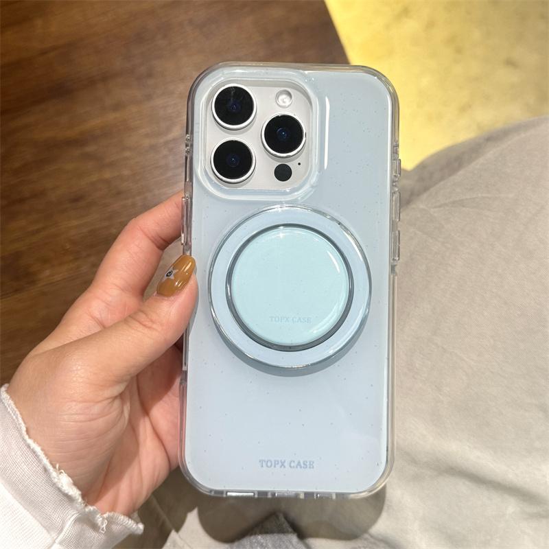 Fashion Macaron Cute Color Magnetic Phone Case For iPhone 16 Pro 15 14 17 Pro Max Back Cover with Stand Holder Cases for Magsafe