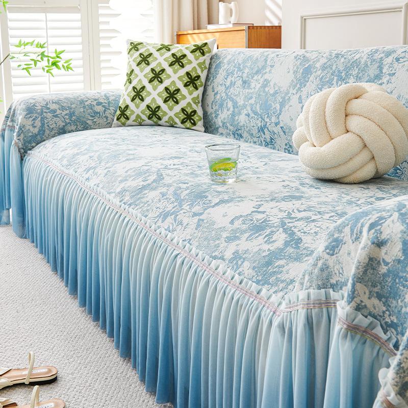 

Французское премиальное диванное полотенце 2025 новинка с полной чехлом шениль всесезонное универсальное диванное покрывало 180*300cm