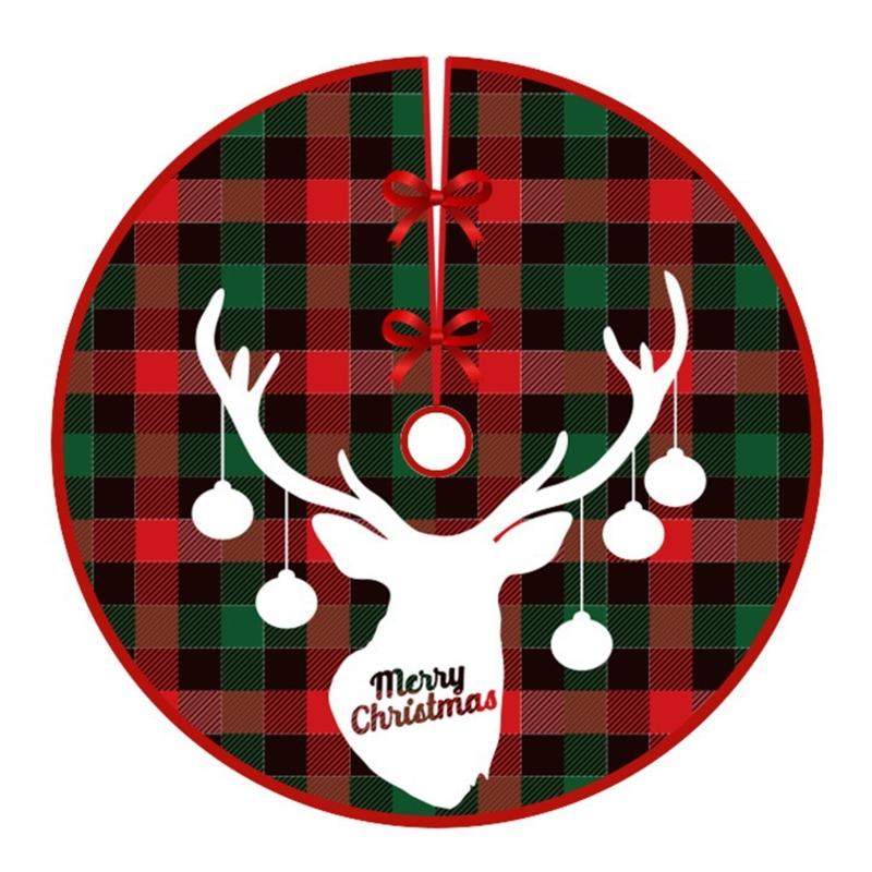 Cartoon Christmas Tree Skirt Ornament 35Inch Christmas Tree Mat Machine Washable for Home Holiday Party Decoration