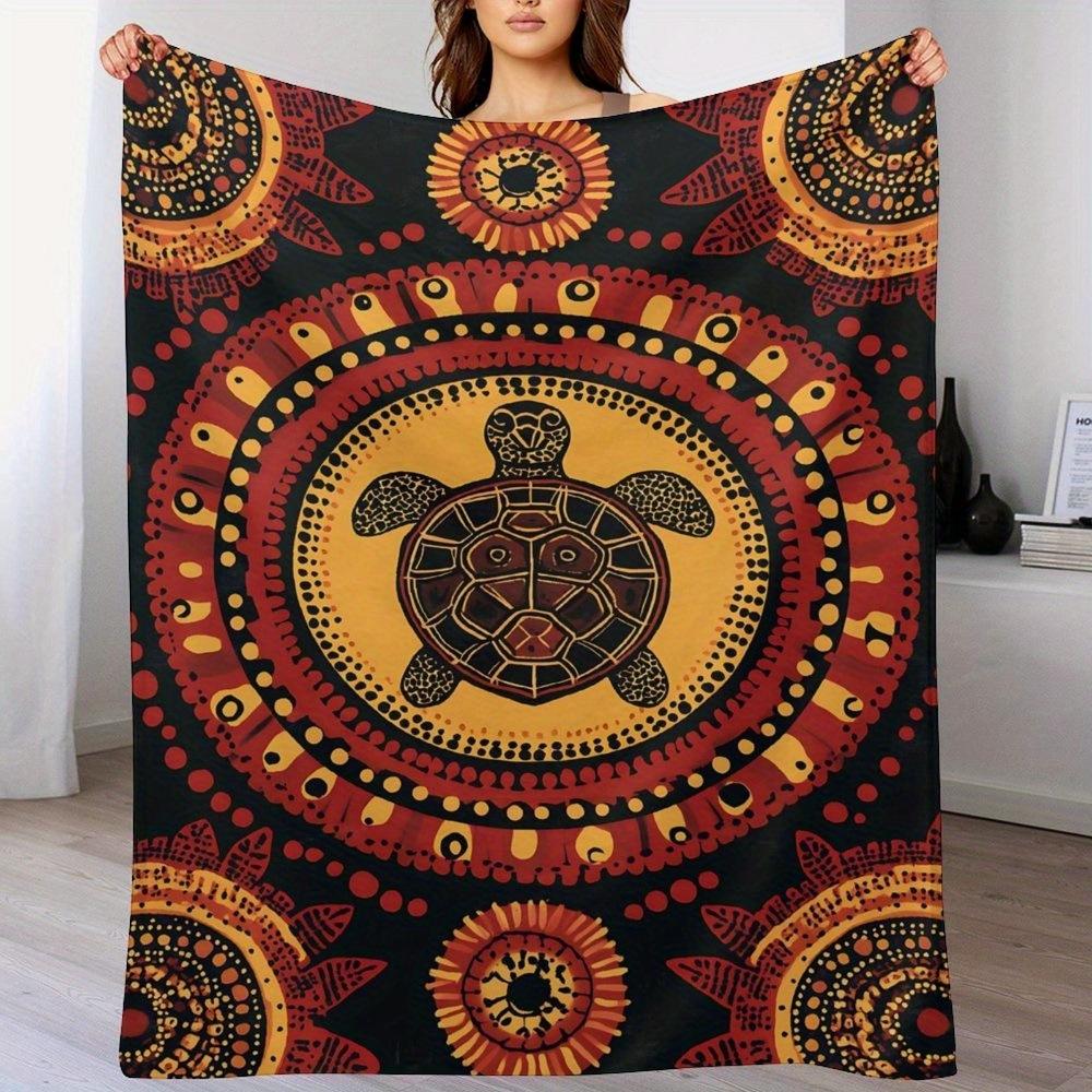 Australian turtle print blanket flannel blanket for sofa office car blanket room decoration