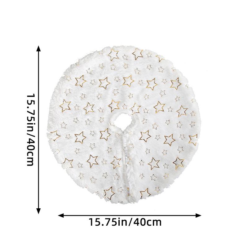 Mini 40cm Ziemassvētku eglītes svārki Galda Ziemassvētku eglīte Sniegpārsla Balta kažokādas pamatnes paklājs 2025. gada Ziemassvētku rotājumi mājai Navidad