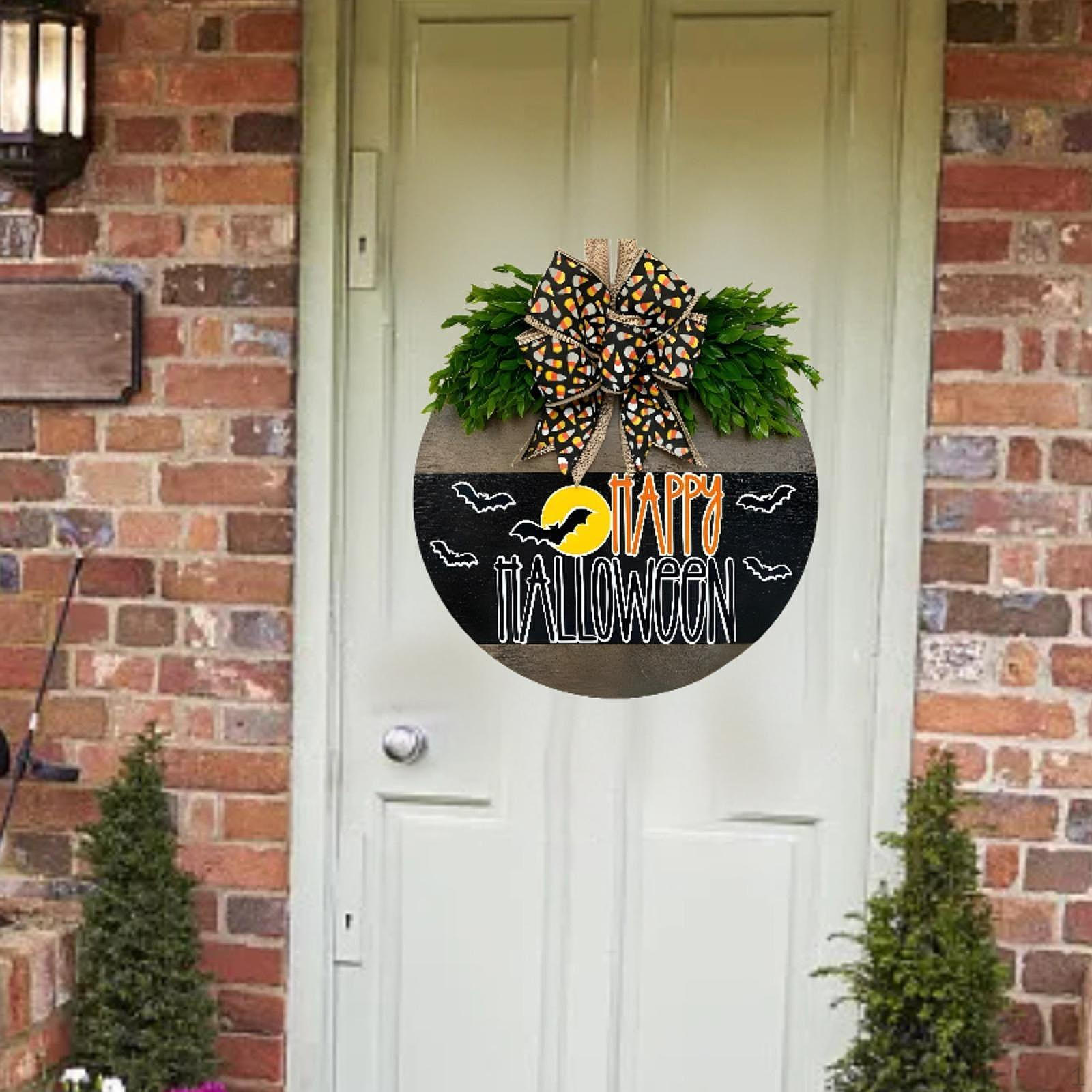 

Halloween Bat Pendant Door Sign Happy Hanging Home Decoration for