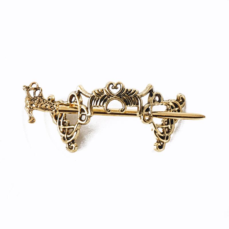 European & American Retro Celtic Knot Hairpin - Metal Crown Updo Clip