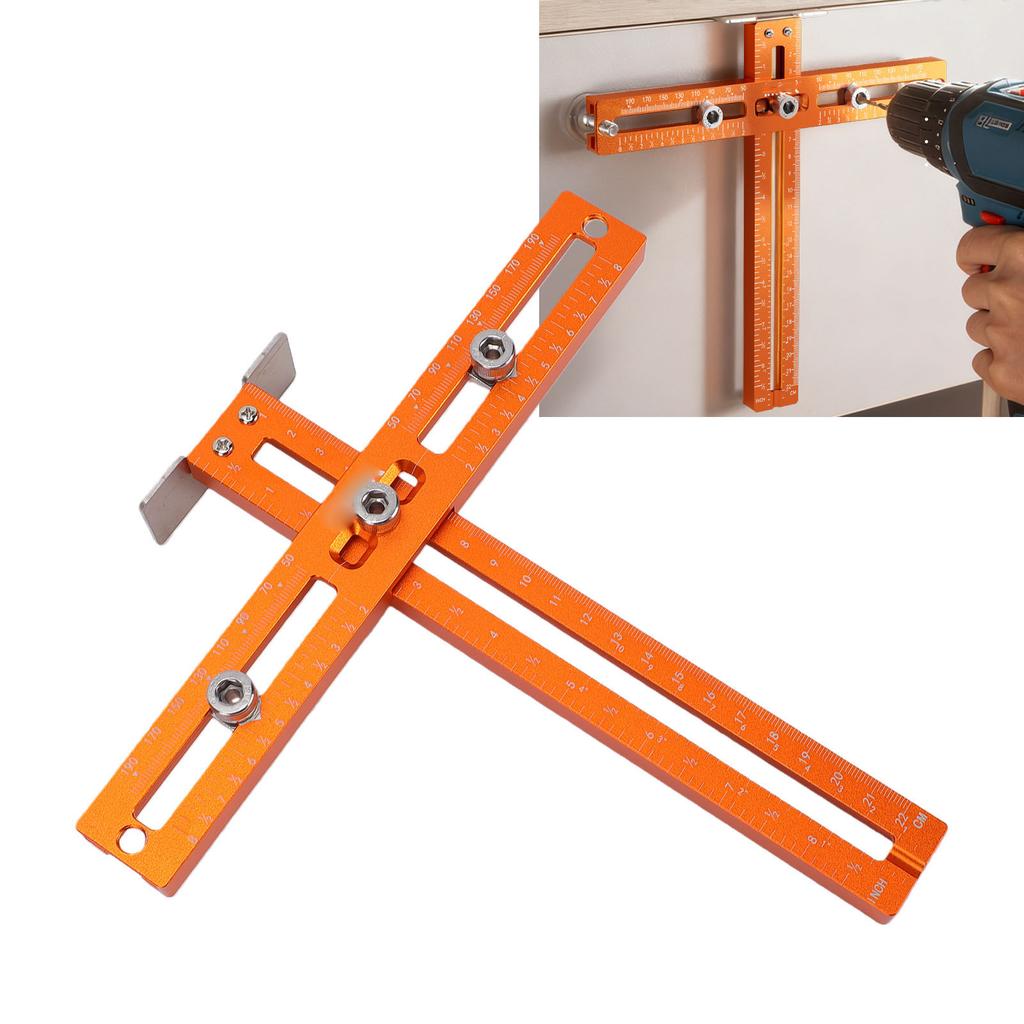 Cabinet Handle Drill       Cabinet Hardware Jig Woodworking Hole Punch Locator for Knobs Pulls