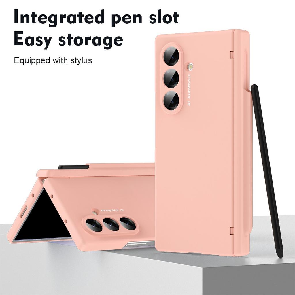 For Samsung Galaxy Z Fold7 5G Case Hinge Protection PC Phone Cover with Stylus/Stylus Slot