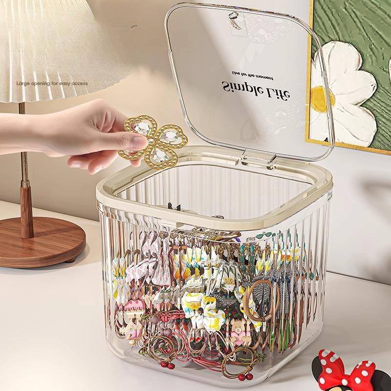 Creative Student Hair Accessory Storage Box, Desktop Jewelry Box Girls Rubber Band Headband Hair Clip Storage and Organizing Box