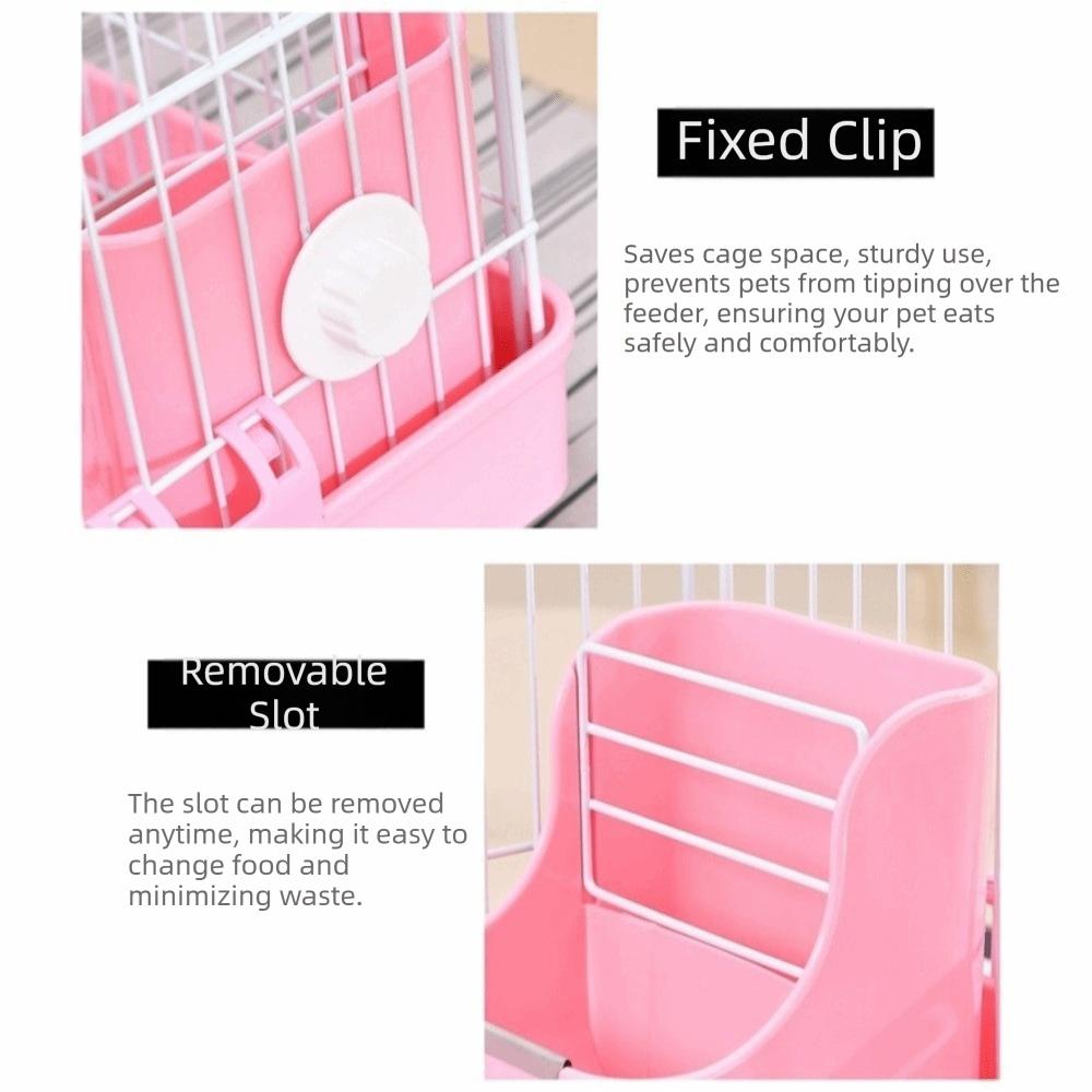 Cage Accessories 2 in 1 Hay Feeder Indoor Use Fixed Grass Rack Rabbit Hay Rack Chew-Proof Anti-Tip Small Animal Feeder Rabbits