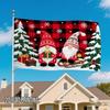 2D Flat - 2D Flat - 1pc 2D Flat Printing Christmas Gnomes And Rectangular Flag, Single-Sided for Home, Patio, Lawn, Outdoor Yard, Balcony, Dorm, And C