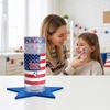 Patriotic Red White and Blue Body Glitter Stick, 4th of July Accessories for Women Kids, Sparkling Face Hair Glitter