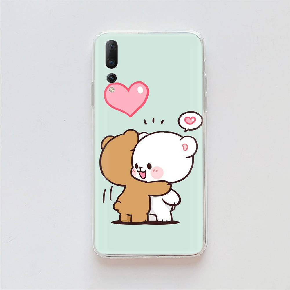 

Чехол из ТПУ с изображением медведей мокко для iPhone XR 7 8 14 15 11 12 13 X XS Pro Max Xiaomi Redmi 13C Note 9 Samsung A22 S23 S24 Ultra Plus VIVO VIVO Y30 кожа буйвола