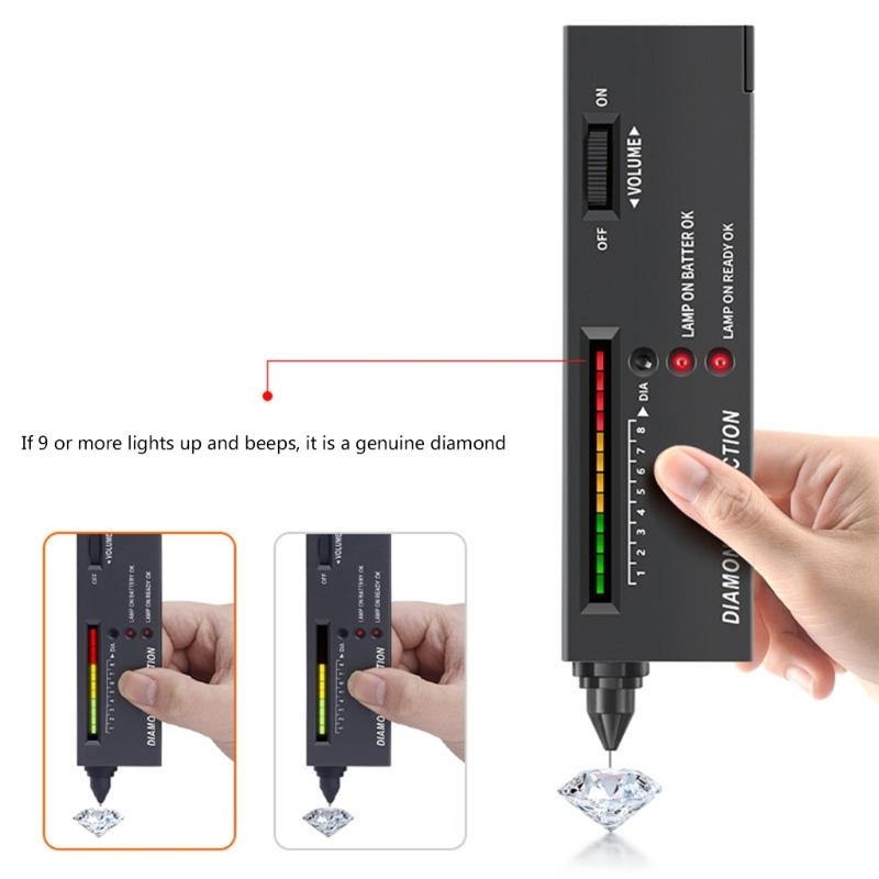 High Precisions Diamonds Tester Pen Diamonds Testing Tool ABS Texture Diamonds Testing Device for Jewelers and Enthusiasts