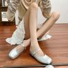 Summer new small thick-soled inner height increase single shoes women wear high-end temperament square head women's shoes 2025 versatile