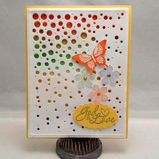 Circle Hole Background Metal Cutting Dies DIY Scrapbook Paper Card Craft