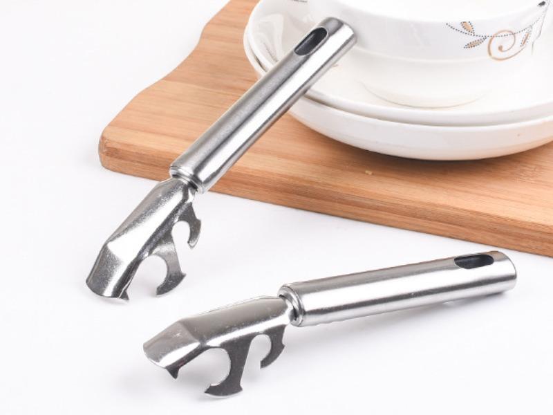 Kitchen Anti Slip Grab Plate Clamp Stainless Steel Steaming Pot Clamp Tool Beer Bottle Opener Anti Scalding Bowl Clamp Hangable