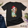 Cute Cavalier King Charles Spaniel Dog Christmas Tree Lights Unisex T-shirt