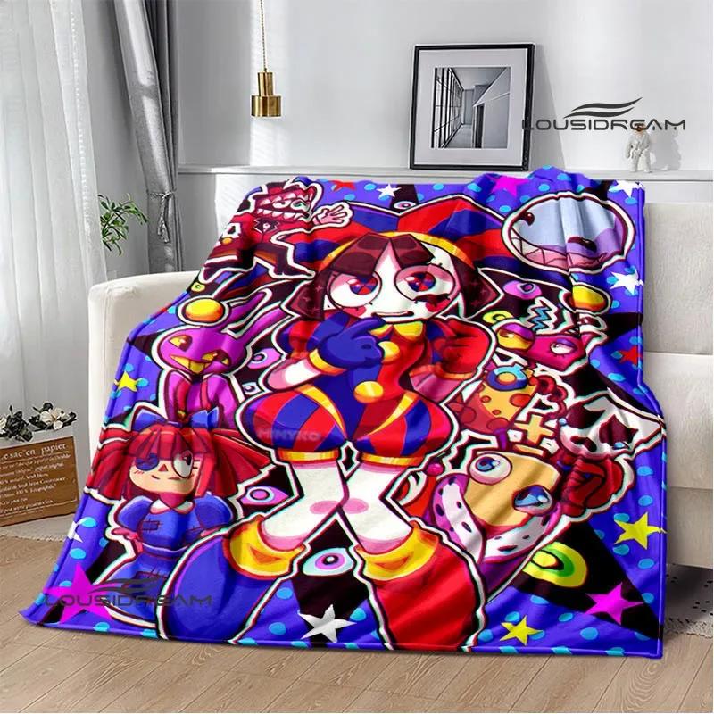 THE AMAZING DIGITAL CIRCUS Cartoon Blanket Warm Flannel Blankets Soft Cozy Blanket Sofa Travel Blanket Bed Linings Birthday Gift