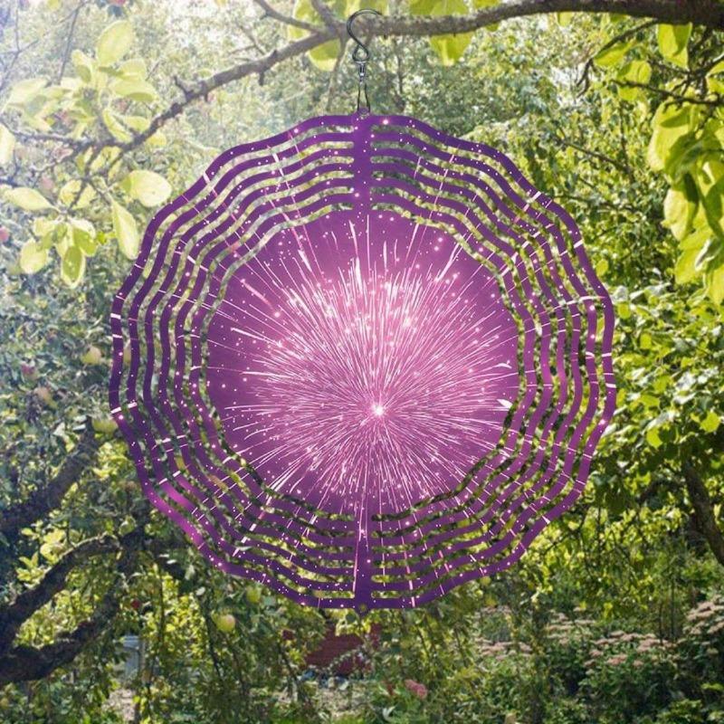 10 Inch Hanging Wind Spinner with 360 Degree Hook for Balcony Garden Decor Spring Summer Outdoor Decoration