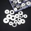 100PCS stainless steel metal round gasket, high strength, thickened and enlarged flat gasket