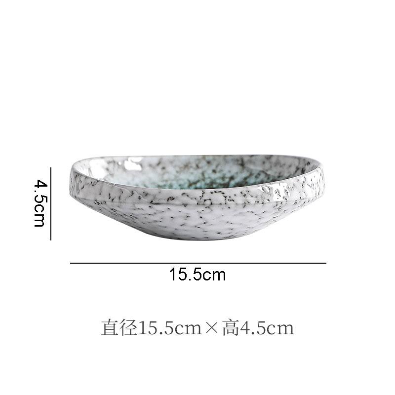 Kiln Changes Vintage Ceramic Deep Plate Restaurant Salad Dish Thick Soup Plate Dessert Dish Molecular Cooking Creative Tableware