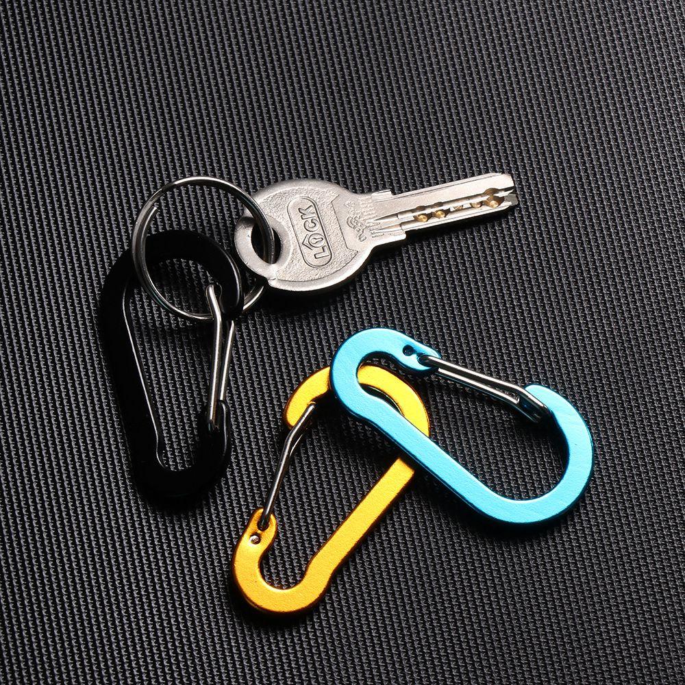 Hiking Camping Hook S-shape Fishing Aluminium Zinc Zinc Alloy Carabiner Keychain Snap Clip Spring Buckle