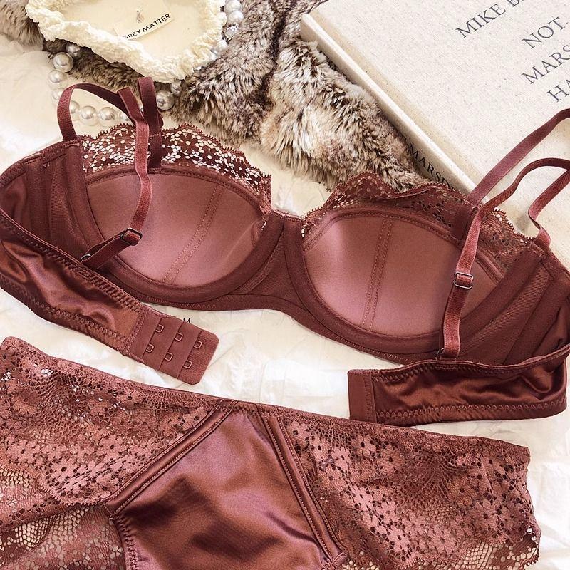 Lace Bras 1/2 Cup Thin Soft Push Up Bras For Women's Underwear Wireless Black White Girls Bras Wife Gifts Fashion Lady Inner Tops Sexy Bras