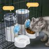 Automatic Pet Water Dispenser Food Feeder Leakproof Waterer Bowl With Easy Installation Screw Design for Cage Use