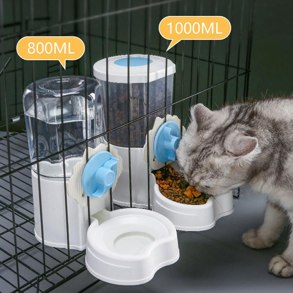 Automatic Pet Water Dispenser Food Feeder Leakproof Waterer Bowl With Easy Installation Screw Design for Cage Use