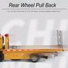 1:32 Flatbed Trailer Roadblock Transpot Truck Model Toy Alloy Diecast Vehicle Simulation Engineering Models Sound Light Gifts