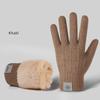 Touchable Screen Winter Gloves Knitted Skiing Gloves New Full Finger Gloves  Women Men