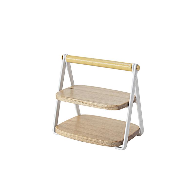 

1/12 Кукольный домик Пищевой Паллетный Стеллаж Мини Держатель Подносов Модель Кукольный домик Кухонная Мебель Украшение Аксессуар Декор Сцены Кукольного Дома белый