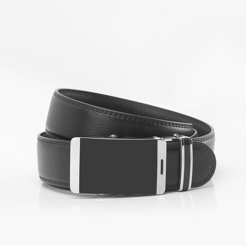 

Біло-жовтий ремінь для чоловіків, другий шар коров ячої шкіри, автоматична пряжка, повсякденний, діловий, молодіжний, трендовий чоловічий ремінь 110-130cm