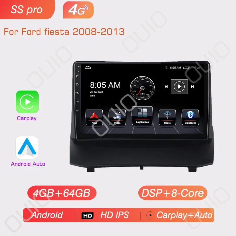 Android 13 Radio For Ford Fiesta 2008-2017 Car Stereo Multimedia Player Carplay Auto GPS Navigation 2DIN NO DVD