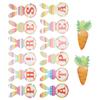 Paper Card Banner Rabbit Carrot Shape Strip Easter Festival Letter Decoration with Rope