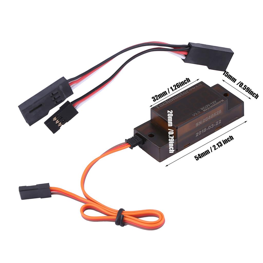 ignition tachometer, digital meter RC accessory with additional automatic detection function for petrol and gas engines