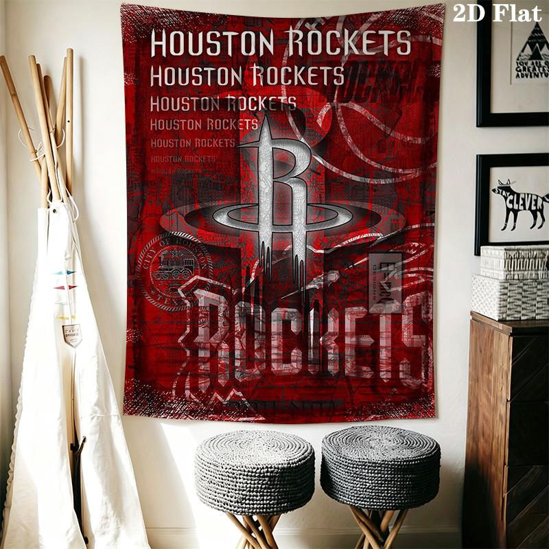 Houston Rockets Logo Art Print Bedding 1 Duvet Cover 2 Pillowcase Without Core Soft And Comfortable Bedding Set Duvet Cover And Pillowcase