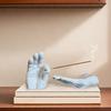 Hand-Räucherstäbchenhalter, Aschenfänger, Kunstharz, Gesten-Räuchergefäß, für Zuhause, Büro, Meditation, Yoga, Entspannung, Zuhause, Büro, Dekoration, Ornament