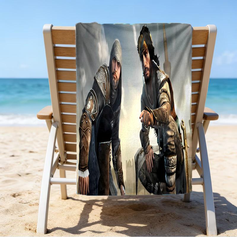 Beach Towel with A-Assassin's Creed Pattern - soft,absorbent,machine washable