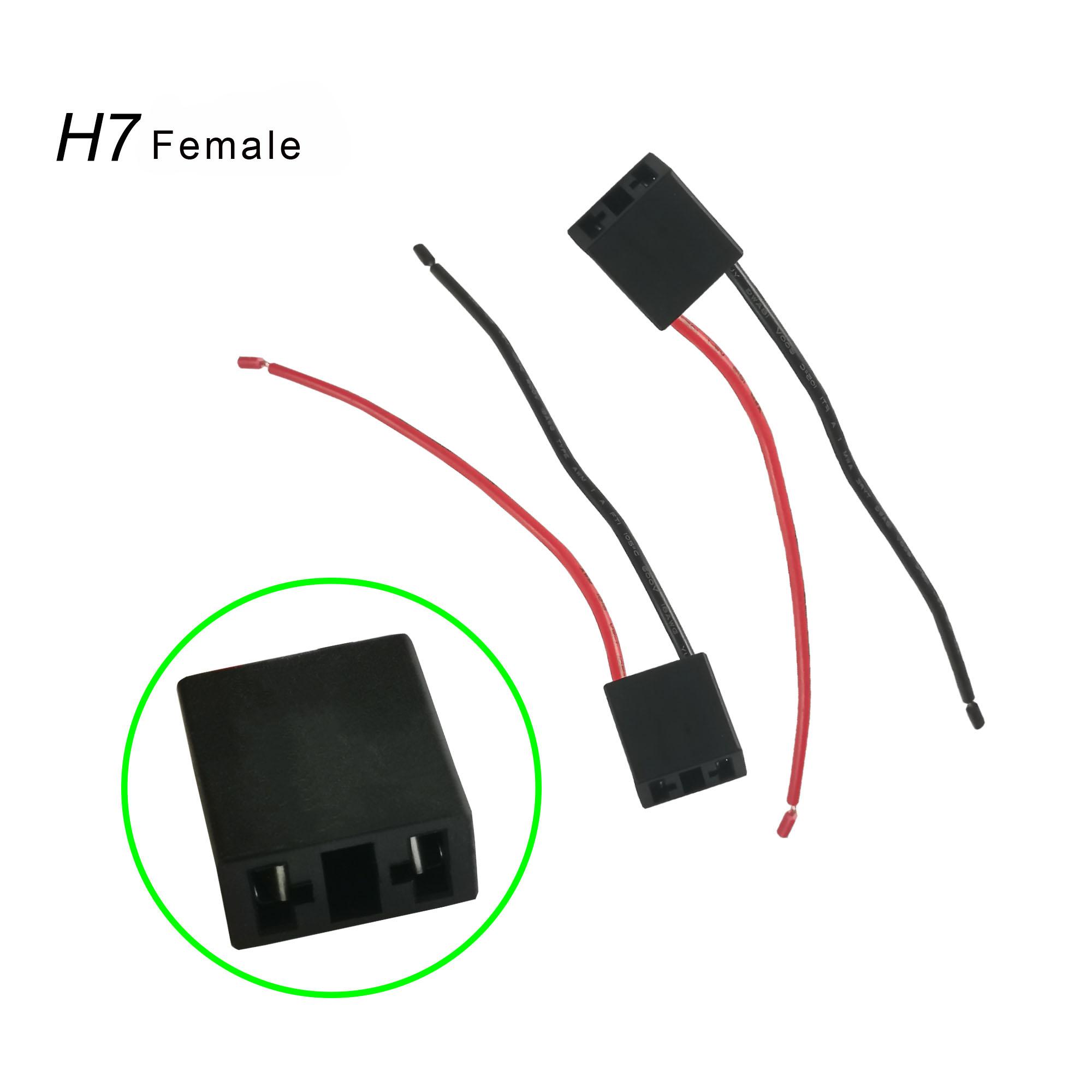 

2Pcs H7 H4 9005 Socket Car Light Lines Adapter Wiring Car Headlight Bulbs Harness Male Female Plug Connector Extension Cable 2Pcs H7 Female