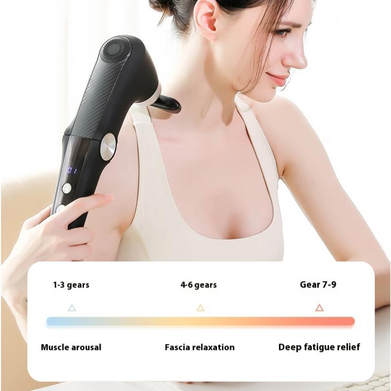 Foldable Massage Gun with Heat Cold Head Adjustable Angles Deep Tissue Percussion for Muscle Neck Body Pain Relief