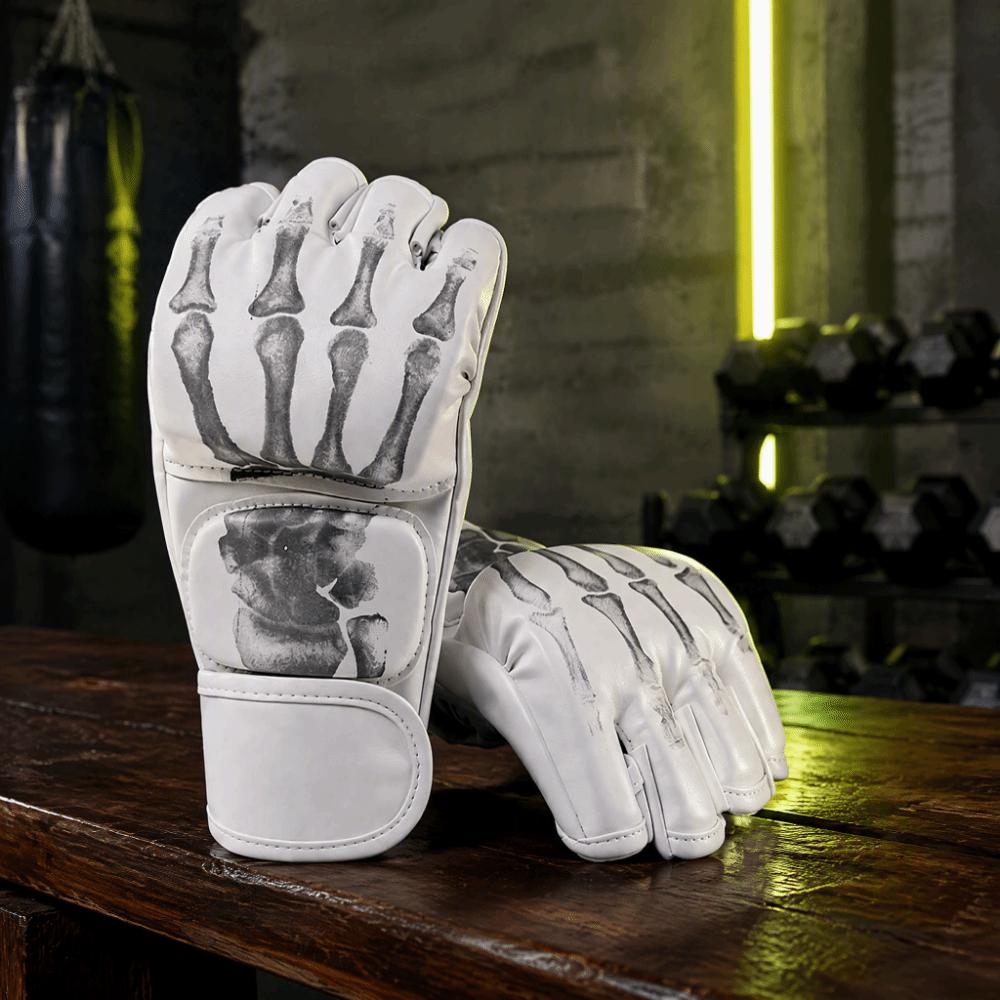 2pcs PU Leather Surface Boxing Training Gloves Adjustable Wrist Strap Sandbag Gloves Combat Sport
