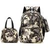 Backpack Shoulder Printed Bag Pencil Case 3 Piece Set Child Schoolbag