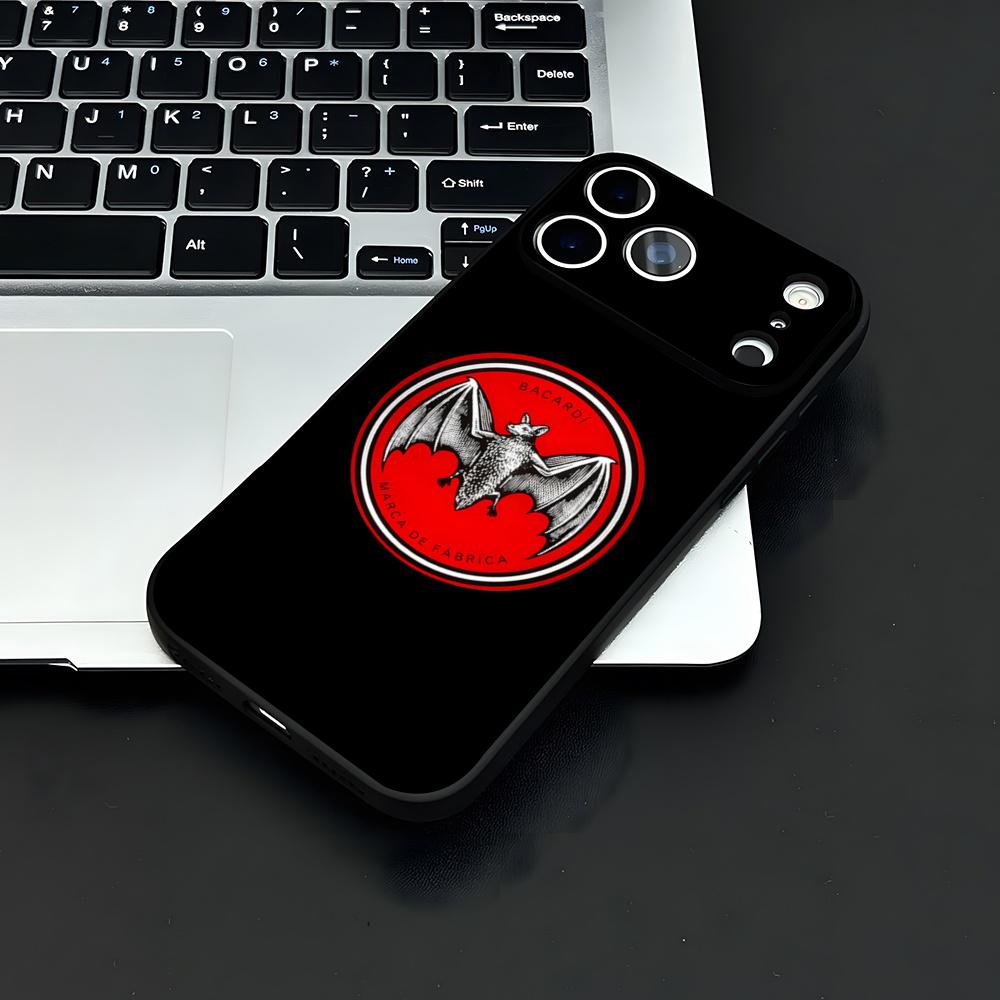 B-Bacardi Handyhülle Für IPhone 17 Air 16 E Pro Max 15 14 13 Mini 12 Pro 11 Max Plus Schwarze Weiche Schale
